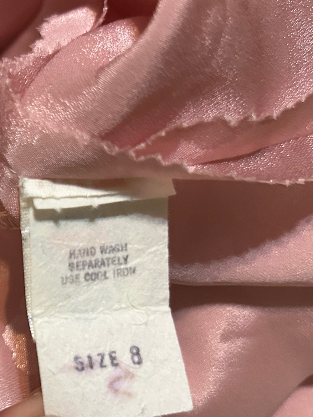 Satin Jacquard Pink Midi Dress with Elastic Waist - Picture 6 of 7